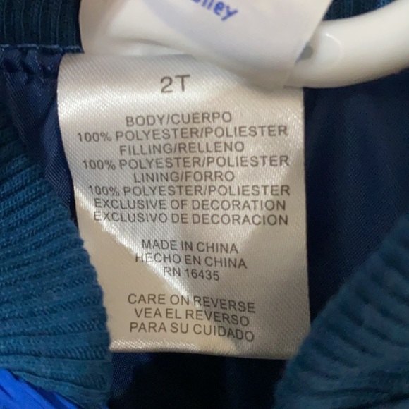 NWT Disney Stitch toddler boys blue Camo print Nylon long sleeve jacket size 2T - Picture 8 of 8